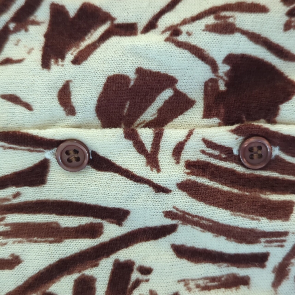 Garnet Hill ECO Merino Wool Tropical Button Up Cardigan NWT - Picture 4 of 7